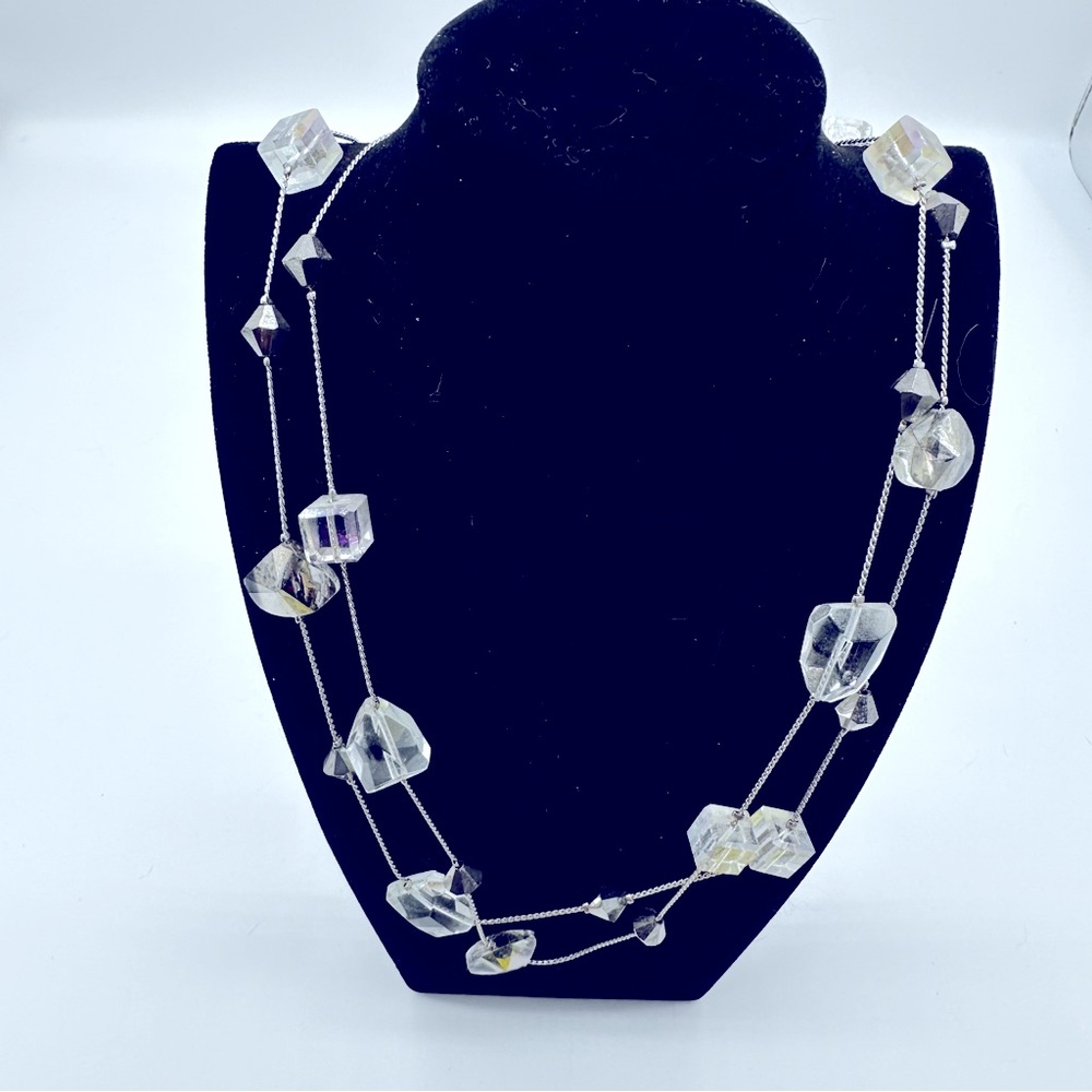 Women’s clear crystal necklace